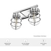 image:imageHunter  Starklake 2light Chrome Small Vanity Light Dimmable Caged Style for Bedrooms Kitchens Foyers Bathrooms  19050