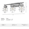 image:imageHunter  Starklake 3light Chrome Medium Size Vanity Light Dimmable for Bedrooms Kitchens Foyers Bathrooms  19051Chrome