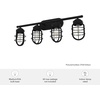 image:imageHunter  Starklake 4Light Chrome Large Vanity Light Dimmable Caged Style for Bedrooms Kitchens Foyers Bathrooms  19052