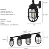 image:imageHunter  Starklake 4Light Chrome Large Vanity Light Dimmable Caged Style for Bedrooms Kitchens Foyers Bathrooms  19052