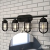 image:imageHunter  Starklake 4Light Chrome Large Vanity Light Dimmable Caged Style for Bedrooms Kitchens Foyers Bathrooms  19052
