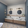 image:imageHunter  Starklake 4light Noble Bronze Large Vanity Light Dimmable Caged Style for Bedrooms Kitchens Foyers Bathrooms  19045
