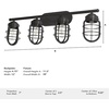image:imageHunter  Starklake 4light Noble Bronze Large Vanity Light Dimmable Caged Style for Bedrooms Kitchens Foyers Bathrooms  19045