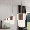 image:imageHunter  Station 1light Brushed Nickel Mini Pendant Light Dimmable Cylinder Shaped for Bedrooms Kitchens Dining Living Rooms  19278