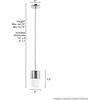 image:imageHunter  Station 1light Brushed Nickel Mini Pendant Light Dimmable Cylinder Shaped for Bedrooms Kitchens Dining Living Rooms  19278
