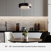image:imageHunter  Station 2light Natural Black Iron Medium Size Pendant Light Dimmable Modern Style Drum Shaped for Bedrooms Kitchens Dining Living Rooms  19271