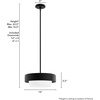 image:imageHunter  Station 2light Natural Black Iron Medium Size Pendant Light Dimmable Modern Style Drum Shaped for Bedrooms Kitchens Dining Living Rooms  19271