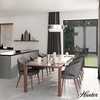 image:imageHunter  Station 4light Brushed Nickel Large Pendant Light Dimmable Drum Shaped for Bedrooms Kitchens Dining Living Rooms  19276