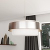 image:imageHunter  Station 4light Brushed Nickel Large Pendant Light Dimmable Drum Shaped for Bedrooms Kitchens Dining Living Rooms  19276