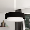 image:imageHunter  Station 4light Natural Black Iron Large Pendant Light Dimmable Drum Shaped for Bedrooms Kitchens Dining Living Rooms  19275