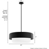 image:imageHunter  Station 4light Natural Black Iron Large Pendant Light Dimmable Drum Shaped for Bedrooms Kitchens Dining Living Rooms  19275