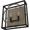 image:imageHunter  Stone Creek 2Light French Oak Rustic Style Dimmable Medium Size Sconce Light for Bedrooms Kitchens Foyers Bathrooms  19227