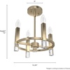 image:imageHunter  Sunjai 4Light Alturas Gold Formal Style Dimmable Medium Size Flush Mount Light for Bedrooms Kitchens Foyers Bathrooms  19525