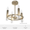 image:imageHunter  Sunjai 4Light Alturas Gold Formal Style Dimmable Medium Size Flush Mount Light for Bedrooms Kitchens Foyers Bathrooms  19525