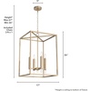 image:imageHunter  Sunjai 4Light Alturas Gold Formal Style Dimmable Medium Size Pendant Light for Bedrooms Kitchens Dining Living Rooms  19990