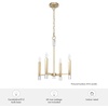 image:imageHunter  Sunjai 4Light Alturas Gold Medium Size Pendant Light Dimmable Formal Style Candle Shaped for Bedrooms Kitchens Dining Living Rooms  19517