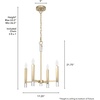 image:imageHunter  Sunjai 4Light Alturas Gold Medium Size Pendant Light Dimmable Formal Style Candle Shaped for Bedrooms Kitchens Dining Living Rooms  19517