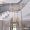 image:imageHunter  Sunjai 4Light Alturas Gold Medium Size Pendant Light Dimmable Formal Style Rectangle Shaped for Bedrooms Kitchens Dining Living Rooms  19988