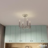 image:imageHunter  Sunjai 4light Brushed Nickel Medium Size Flush Mount Light Dimmable Formal Style for Bedrooms Kitchens Foyers Bathrooms  19524