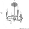 image:imageHunter  Sunjai 4light Brushed Nickel Medium Size Flush Mount Light Dimmable Formal Style for Bedrooms Kitchens Foyers Bathrooms  19524