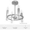 image:imageHunter  Sunjai 4light Brushed Nickel Medium Size Flush Mount Light Dimmable Formal Style for Bedrooms Kitchens Foyers Bathrooms  19524