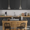 image:imageHunter  Van Nuys 1Light Alturas Gold Small Pendant Light Dimmable Transitional Style Bell Shaped for Bedrooms Kitchens Dining Living Rooms  19345