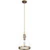 image:imageHunter  Van Nuys 1Light Alturas Gold Small Pendant Light Dimmable Transitional Style Bell Shaped for Bedrooms Kitchens Dining Living Rooms  19345