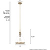 image:imageHunter  Van Nuys 1Light Alturas Gold Small Pendant Light Dimmable Transitional Style Bell Shaped for Bedrooms Kitchens Dining Living Rooms  19345