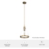 image:imageHunter  Van Nuys 1Light Alturas Gold Small Pendant Light Dimmable Transitional Style Bell Shaped for Bedrooms Kitchens Dining Living Rooms  19345