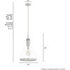 image:imageHunter  Van Nuys 1light Brushed Nickel Medium Size Pendant Light Dimmable Transitional Style Bell Shaped for Bedrooms Kitchens Dining Living Rooms  19296