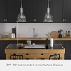 image:imageHunter  Van Nuys 1light Brushed Nickel Medium Size Pendant Light Dimmable Transitional Style Bell Shaped for Bedrooms Kitchens Dining Living Rooms  19296