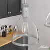 image:imageHunter  Van Nuys 1light Brushed Nickel Medium Size Pendant Light Dimmable Transitional Style Bell Shaped for Bedrooms Kitchens Dining Living Rooms  19296