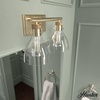 image:imageHunter  Van Nuys 2Light Alturas Gold Transitional Style Dimmable Small Vanity Light for Bedrooms Kitchens Foyers Bathrooms  48034