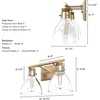 image:imageHunter  Van Nuys 2Light Alturas Gold Transitional Style Dimmable Small Vanity Light for Bedrooms Kitchens Foyers Bathrooms  48034