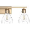 image:imageHunter  Van Nuys 2light Brushed Nickel Small Vanity Light Dimmable Transitional Style for Bedrooms Kitchens Foyers Bathrooms  48033Alturas Gold