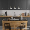 image:imageHunter  Van Nuys 3Light Alturas Gold Transitional Style Dimmable Large Cluster Light for Bedrooms Kitchens Dining Living Rooms  19307