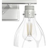image:imageHunter  Van Nuys 3Light Brushed Nickel Transitional Style Dimmable Medium Size Vanity Light for Bedrooms Kitchens Foyers Bathrooms  48036