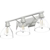 image:imageHunter  Van Nuys 3Light Brushed Nickel Transitional Style Dimmable Medium Size Vanity Light for Bedrooms Kitchens Foyers Bathrooms  48036