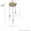 image:imageHunter  Van Nuys 3light Alturas Gold Medium Size Cluster Light Dimmable Transitional Style Round Shaped for Bedrooms Kitchens Dining Living Rooms  19309