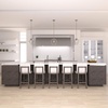 image:imageHunter  Vidria 1Light Brushed Nickel Medium Size Pendant Light Dimmable Formal Style Bell Shaped for Bedrooms Kitchens Dining Living Rooms  19112Brushed Nickel
