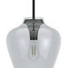 image:imageHunter  Vidria 1Light Brushed Nickel Medium Size Pendant Light Dimmable Formal Style Bell Shaped for Bedrooms Kitchens Dining Living Rooms  19112Matte Black