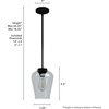 image:imageHunter  Vidria 1light Matte Black Small Pendant Light Dimmable Formal Style Bell Shaped for Bedrooms Kitchens Dining Living Rooms  19724