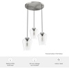 image:imageHunter  Vidria 3light Brushed Nickel Medium Size Cluster Light Dimmable Formal Style Round Shaped for Bedrooms Kitchens Dining Living Rooms  19727