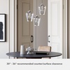 image:imageHunter  Vidria 3light Brushed Nickel Medium Size Cluster Light Dimmable Formal Style Round Shaped for Bedrooms Kitchens Dining Living Rooms  19727
