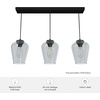 image:imageHunter  Vidria 3light Matte Black Large Cluster Light Dimmable Formal Style for Bedrooms Kitchens Dining Living Rooms  19726