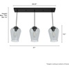 image:imageHunter  Vidria 3light Matte Black Large Cluster Light Dimmable Formal Style for Bedrooms Kitchens Dining Living Rooms  19726