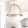image:imageHunter  Wedgefield 3Light Alturas Gold Medium Size Pendant Light Dimmable Formal Style Sphere Shaped for Bedrooms Kitchens Dining Living Rooms  19236