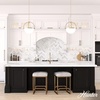 image:imageHunter  Wedgefield 3Light Alturas Gold Medium Size Pendant Light Dimmable Formal Style Sphere Shaped for Bedrooms Kitchens Dining Living Rooms  19236