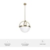image:imageHunter  Wedgefield 3Light Alturas Gold Medium Size Pendant Light Dimmable Formal Style Sphere Shaped for Bedrooms Kitchens Dining Living Rooms  19236