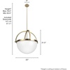 image:imageHunter  Wedgefield 4Light Alturas Gold Formal Style Dimmable Large Pendant Light for Bedrooms Kitchens Dining Living Rooms  19238